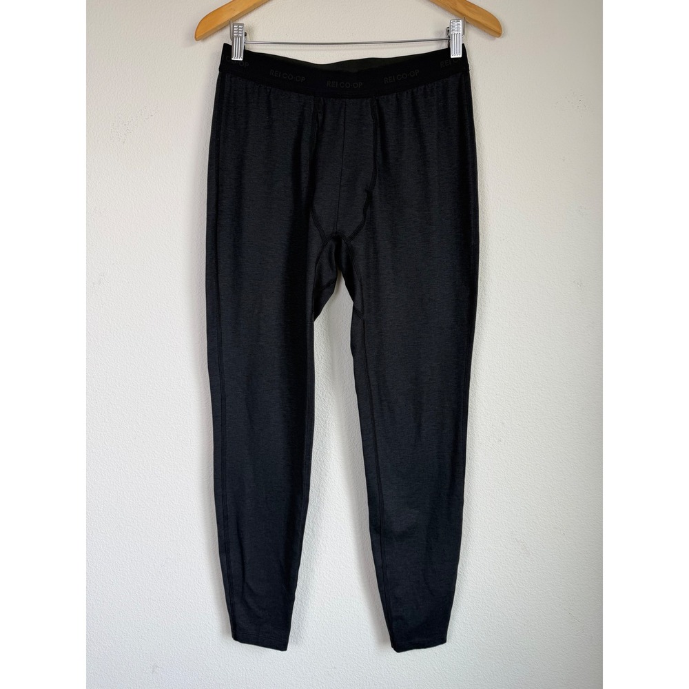 REI Co-op Mens Midweight Base Layer Bottoms M Grey Leggings Thermal Neutral